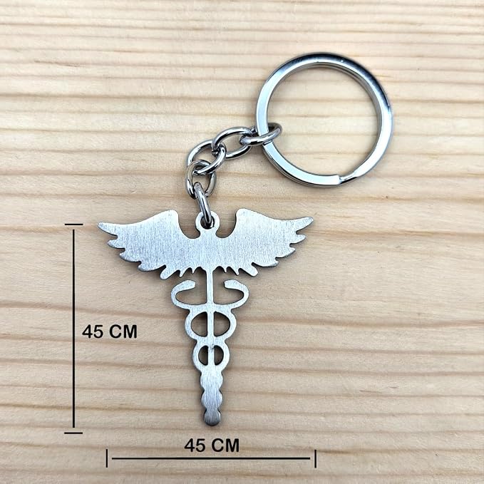 Doctor Keychain – Personalized Name Engraved | Symbol Of Medicine For Doctors, Nurses & Medical Students | Premium Metal | Lightweight, Durable Medical Gift thumbnail 3