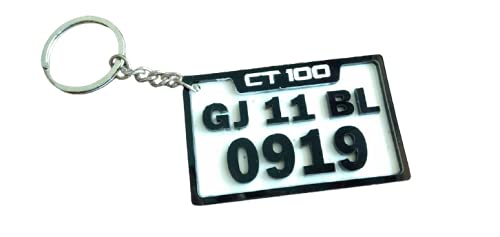 Number Plate Keychain 3d Acrylic